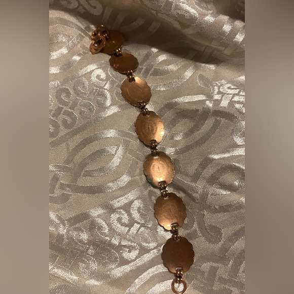 MAKE AN OFFER 🍒 Vintage Copper Concha Panel Bracelet #9197 - Picture 8 of 11